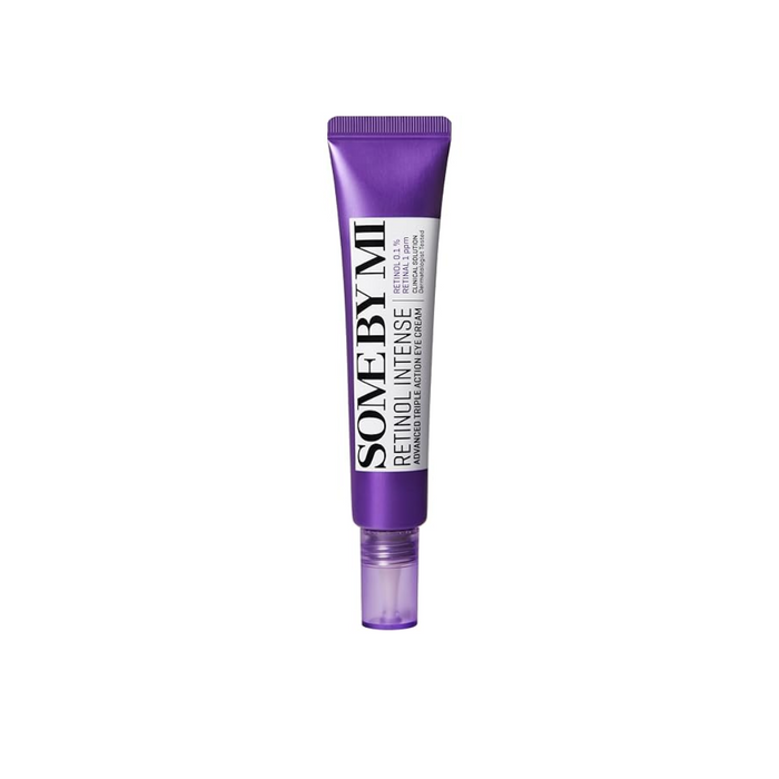 SOME BY MI Retinol Intense Advanced Triple Action Eye Cream targets fine lines, dark circles, and puffiness with a potent blend of Retinol (0.1%), Niacinamide, and Tranexamic Acid. This eye cream is enriched with Centella Asiatica Extract and Panthenol to soothe and hydrate the delicate eye area. With ingredients like Collagen and Peptides, it helps firm the skin and enhance elasticity, providing a smoother and more youthful appearance. Ideal for those looking to brighten, smooth, and rejuvenate