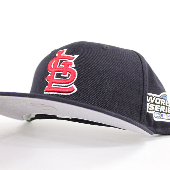 St Louis Cardinals 2004 World Series New Era 59Fifty Fitted Hat (Navy Red Gray Under Brim)