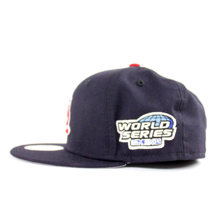 St Louis Cardinals 2004 World Series New Era 59Fifty Fitted Hat (Navy Red Gray Under Brim)