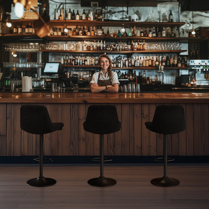 Tabouret de bar et de comptoir réglable Hitoshi