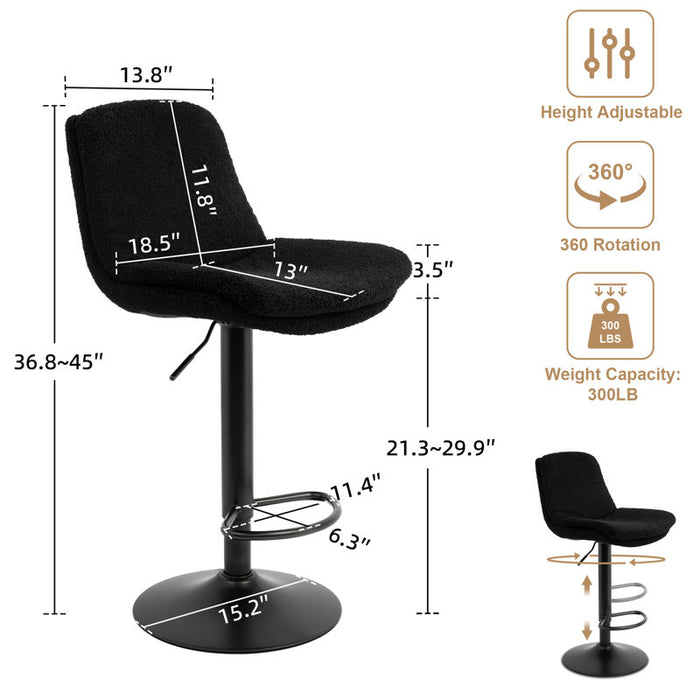 Tabouret de bar et de comptoir réglable Hitoshi