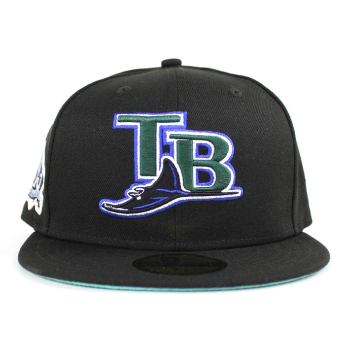 Tampa Bay Devil Rays 10 Year Anniversary New Era 59Fifty Fitted Hat (Black Mint Under Brim)