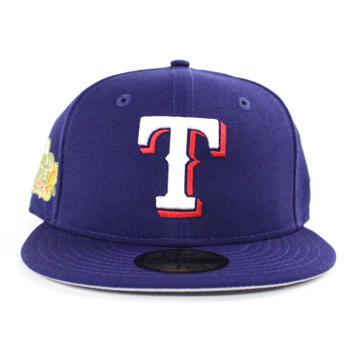 Texas Rangers 2011 World Series New Era 59Fifty Fitted Hat (Blue Gray Under Brim)