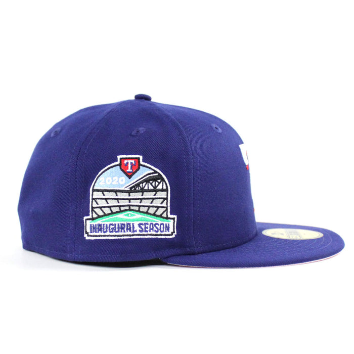 Texas Rangers 2020 INAUGURAL SEASON New Era 59Fifty Fitted Hat (Blue Pink Under Brim)