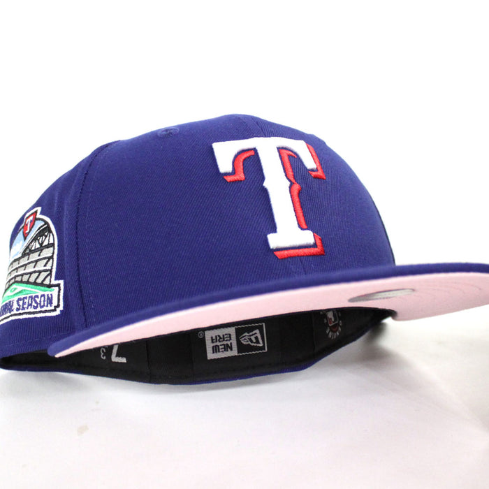 Texas Rangers 2020 INAUGURAL SEASON New Era 59Fifty Fitted Hat (Blue Pink Under Brim)