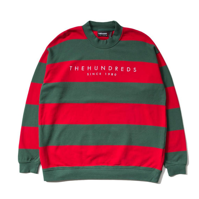The Hundreds Elm Crewneck (Green Red)