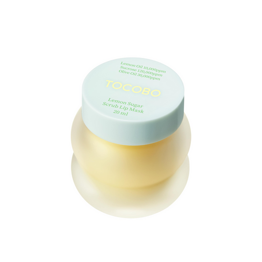 TOCOBO Lemon Sugar Scrub Lip Mask is a nourishing and exfoliating lip treatment designed to leave your lips soft and smooth. Infused with Lemon Peel Oil and Sucrose, this lip mask gently buffs away dead skin cells while hydrating and protecting the lips with Olive Fruit Oil and Hippophae Rhamnoides Fruit Oil. Its rich, nourishing formula also includes Tocopheryl Acetate (Vitamin E) to help maintain soft, supple lips. Ideal for use as an overnight treatment or as a quick scrub to achieve smooth,