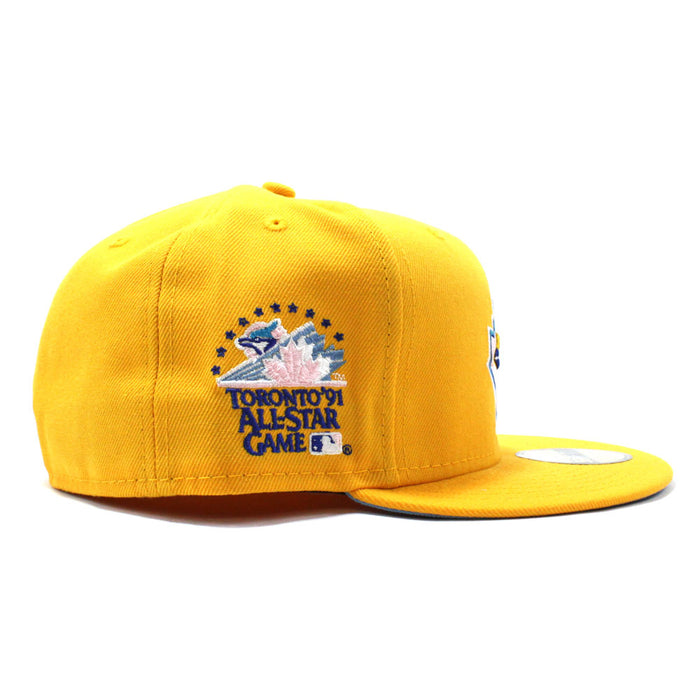 Toronto Blue Jays 1991 All Star Game New Era 59Fifty Fitted Hat (Gold Blue Under Brim)