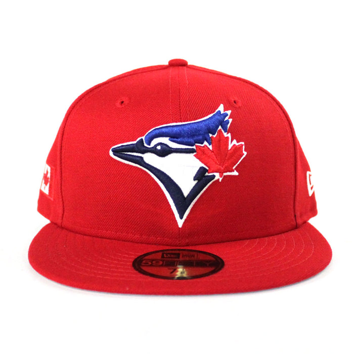 Toronto Blue Jays Canada Day New Era 59Fifty Fitted Hat (Red Gray Under Brim)