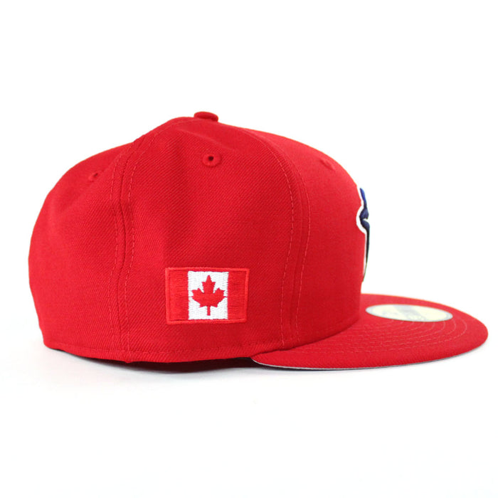 Toronto Blue Jays Canada Day New Era 59Fifty Fitted Hat (Red Gray Under Brim)