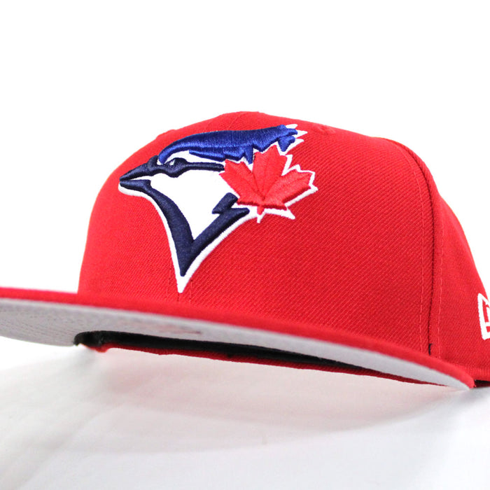 Toronto Blue Jays Canada Day New Era 59Fifty Fitted Hat (Red Gray Under Brim)