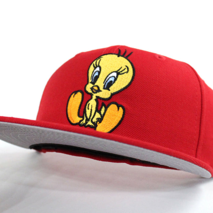 Tweety Bird New Era 59Fifty Fitted Hat (Red Yellow Gray Under Brim)