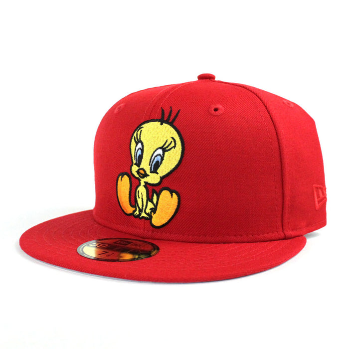 Tweety Bird New Era 59Fifty Fitted Hat (Red Yellow Gray Under Brim)