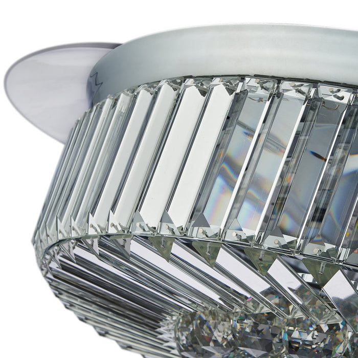 Ventilateur de plafond Presnell à intensité variable avec éclairage LED et télécommande, couleur argent, 122 cm (48 pouces).