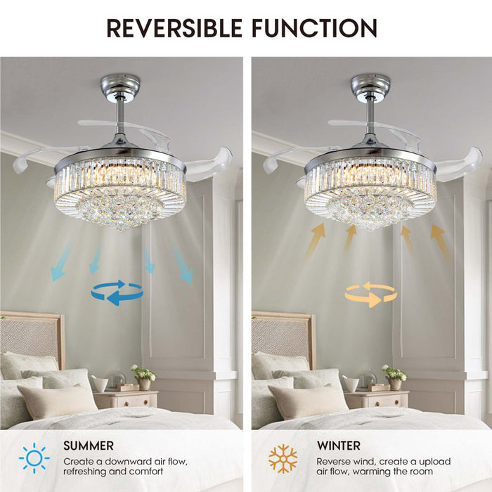 Ventilateur de plafond Presnell à intensité variable avec éclairage LED et télécommande, couleur argent, 122 cm (48 pouces).