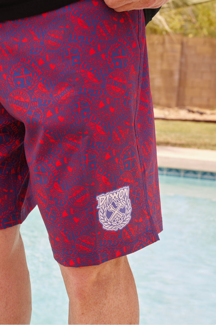Yeww Boardshorts- Red, White & Blue